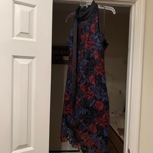 Sam Edelman size 8 black multi halter dress